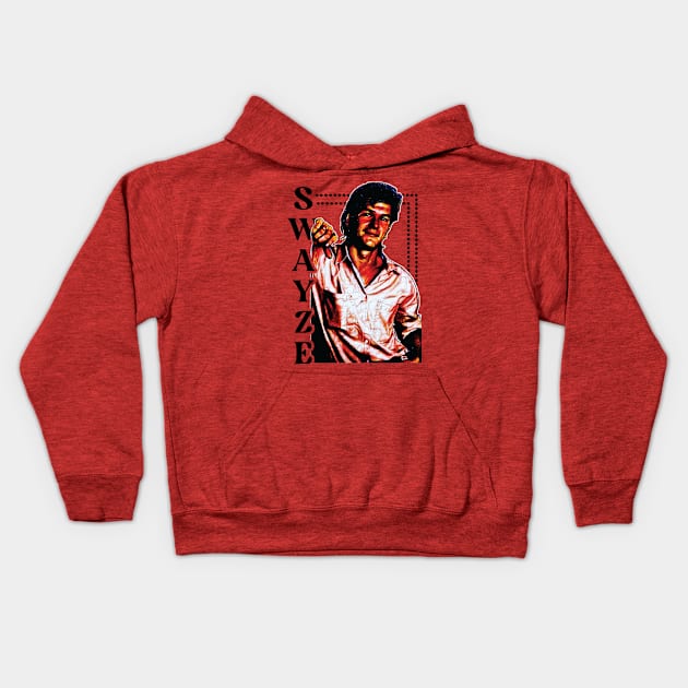 -- Patrick Swayze -- 80s Movies Fan Design Kids Hoodie by Trendsdk